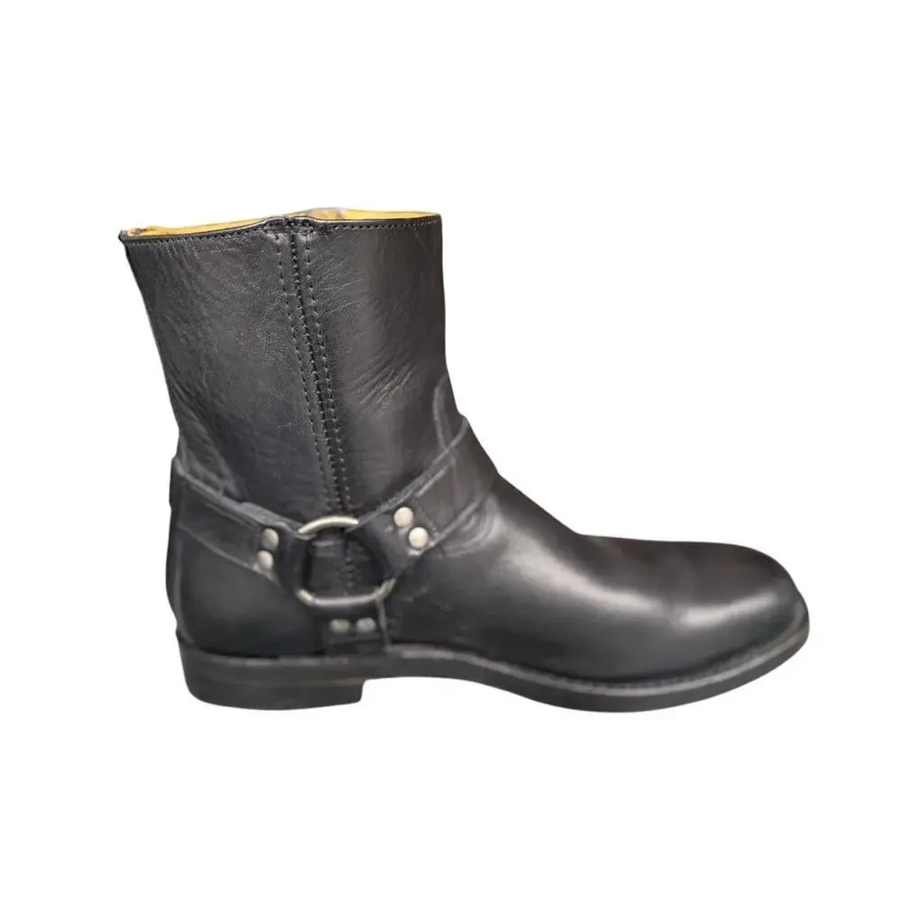 FRYE Philip Harness boots, size Men's 12; 100% Premium Leather; Biker; Western